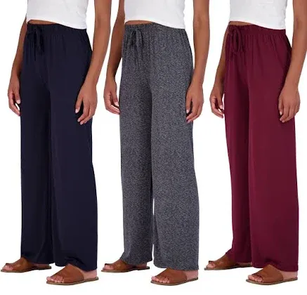 Real Essentials Women's Wide Leg Palazzo Lounge Pants