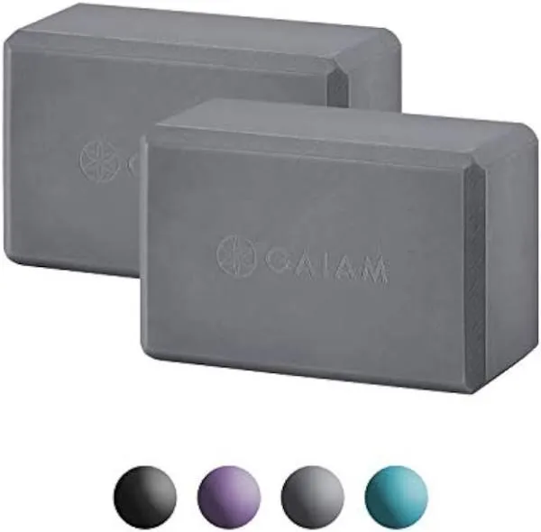 Gaiam Essentials Yoga Block (Set of 2) Supportive Foam Blocks Non-Slip Surface