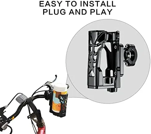 Motorcycle Cup Holder Upgraded Bike Cup Holder With Atmosphere Light 360 Rotatio