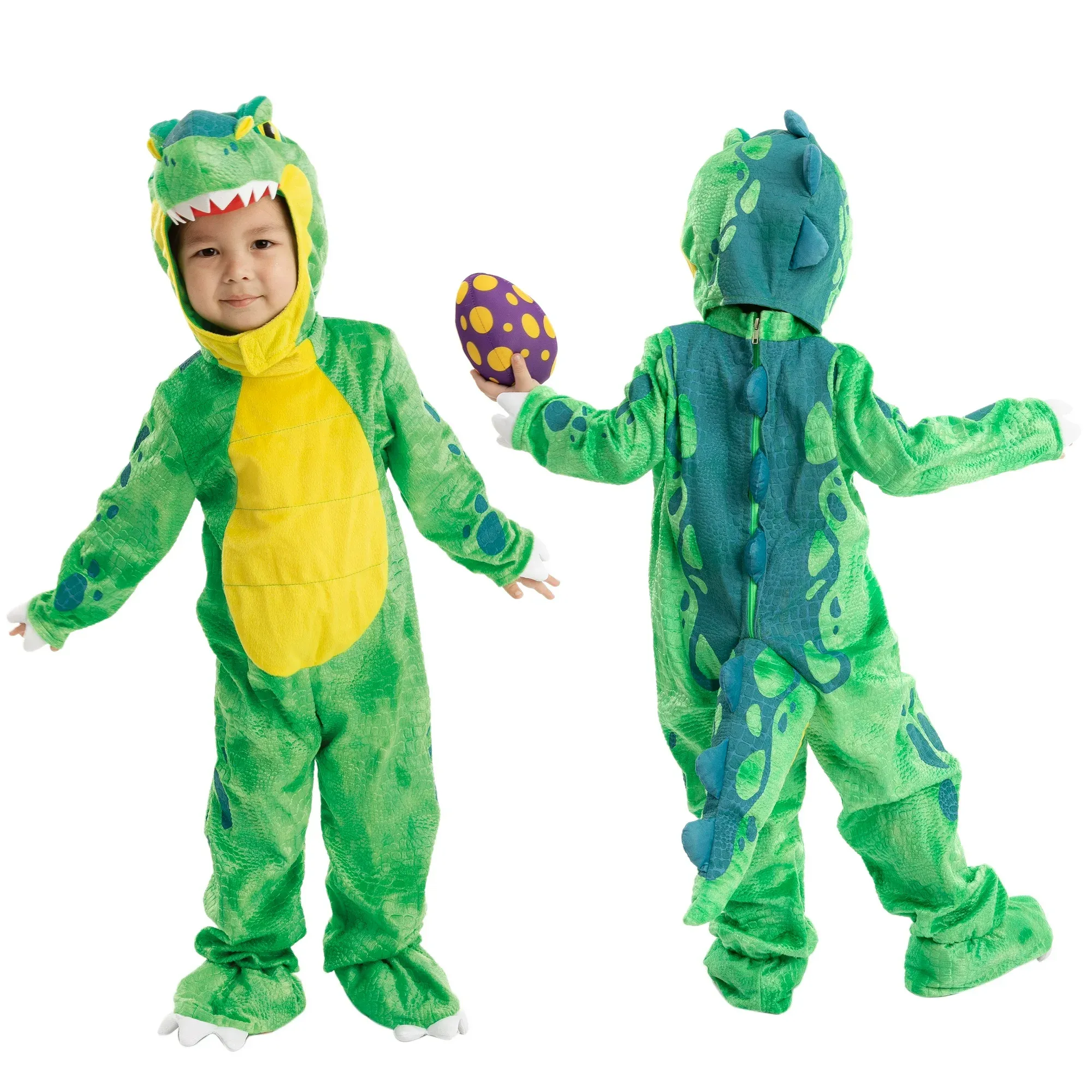 JOYIN T-Rex Costume for Baby, Dinosaur Costumes Jumpsuit w/Egg Toys for Toddler and Kids Halloween Party Dress-up 2 5 7 Years