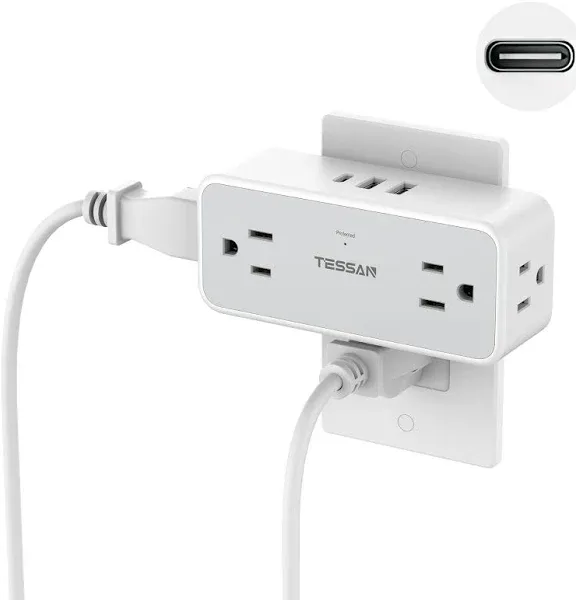 Multi Plug Outlet Splitter, TESSAN Surge Protector 4 Electrical Outlet Extender