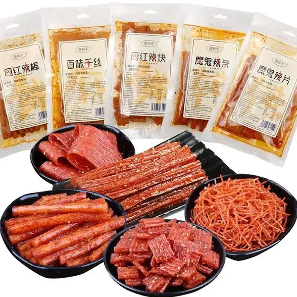 Spicy Strip Latiao – Small Gluten-Free Chinese Snack, Vegan Spicy Flavor