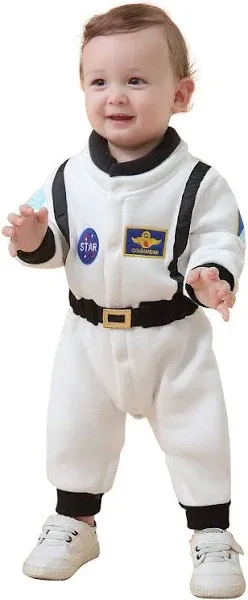 LXKIKMM Baby Toddler Boy Astronaut Costume Space Suit Cosplay Party Jumpsuit Halloween Rompers