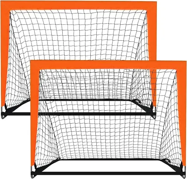 2 Pack 4’ X 3’ Size Portable Kid Soccer Goals for Backyard, Indoor and Outdoor P