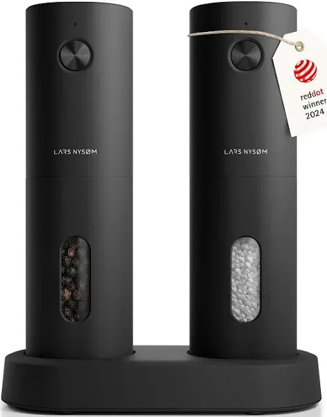 LARS NYSØM Electric Grinder Set: USB Rechargeable (Onyx Black)