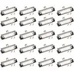 Juvale 20-Pack Mountable Clipboard Clips with Screws - 4 inch Metal Clamp with Rubber Grip and Hanging Hole for Office, School, Classroom (Silver)