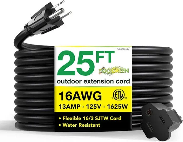 GoGreen Power 16/3 Extension Cord GG-13725GN