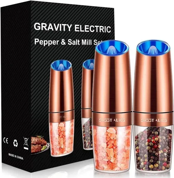 Sweet Alice Gravity Electric Pepper and Salt Grinder Set