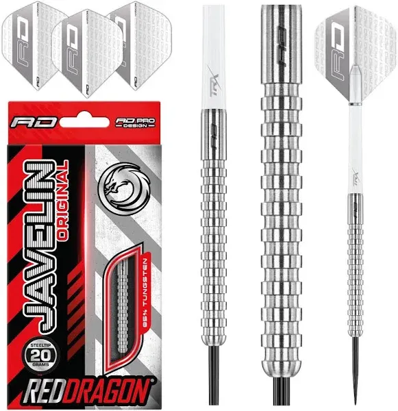 RED DRAGON Javelin Tungsten Darts Set 20g,22g,24g,26<wbr/>g with Flights &amp; Shafts