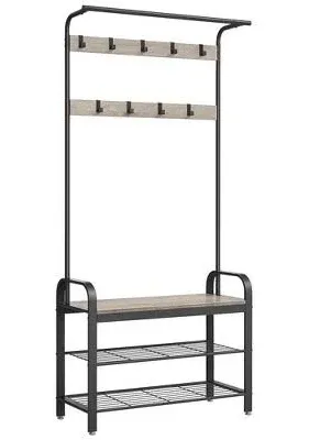 Vasagle Coat Rack Hall Tree with Shoe Bench for Entryway Entryway Bench with Coat Rack