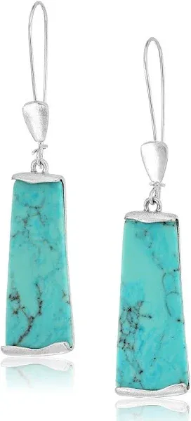 Robert Lee Morris Soho Long Drop Turquoise Earrings