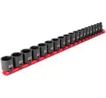 Tekton SID91106 3/8 in. Drive 6-Point Impact Socket Set, 19-Piece (6 mm - 24 mm)