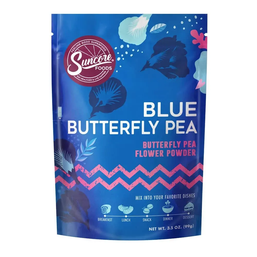 Suncore Foods, Blue Butterfly Pea, Supercolor en poudre, 99 G