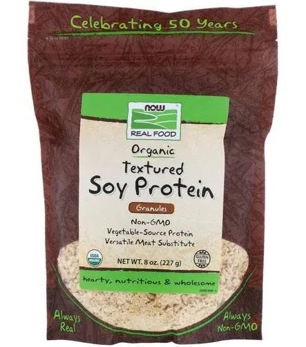 Textured Soy Protein Granules-Certi<wbr/>fied Organic 8 OZ By Now Foods