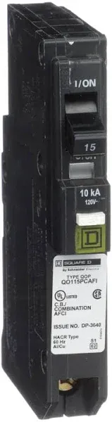 Square-D QO115PCAFIC Single Pole Circuit Breaker