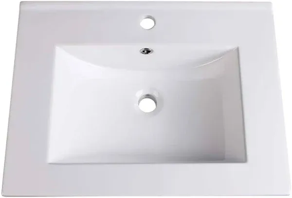 Fresca FVS6230 Torino 30&#034; Ceramic Drop In Vanity Top - White