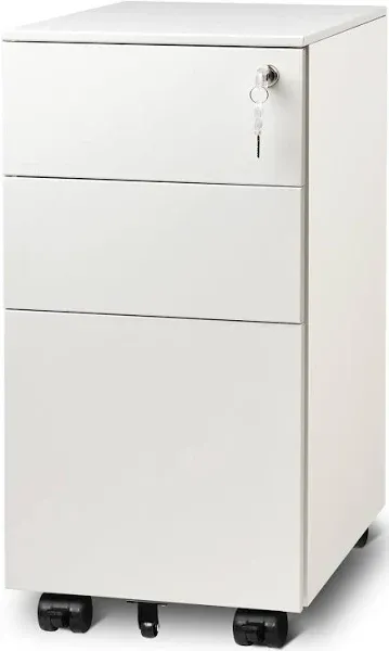 DEVAISE 3-Drawer Mobile File Cabinet with Smart Lock