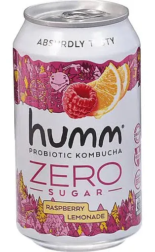 Humm Probiotic Kombucha Zero Sugar Raspberry Lemonade