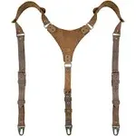 Hide & Groom, Hipster Style Suspenders with Adjustable Straps, Full Grain Leather, Handmade