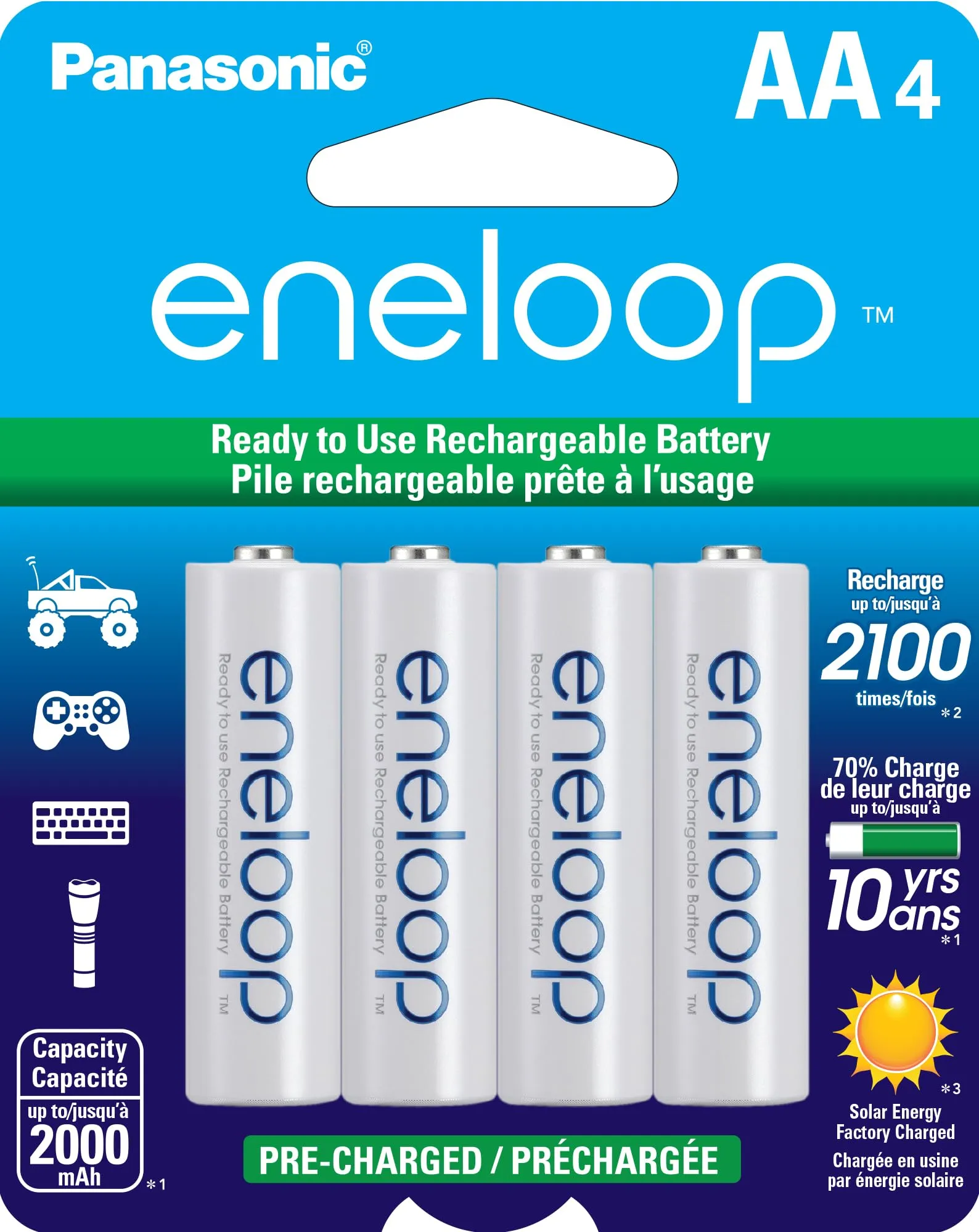 Panasonic Eneloop AAA 800mah Rechargeable Batteries