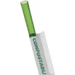 Eco Products Wrapped Straw, 7.75", Green, 9600/Carton