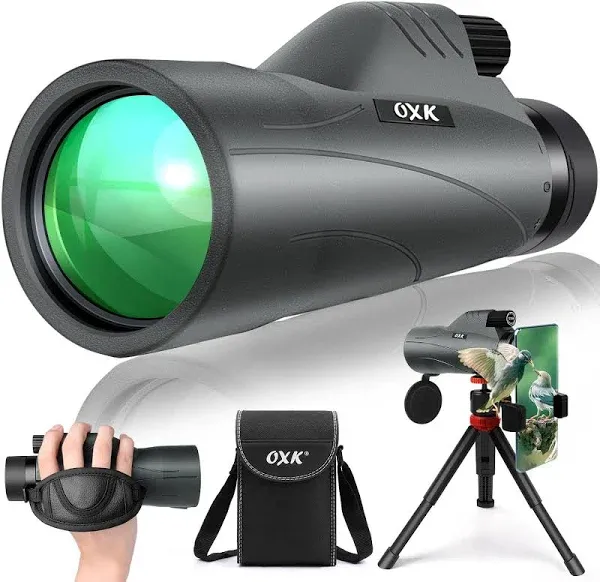 12x56 High Power Monocular with Phone Adapter, Tripod,