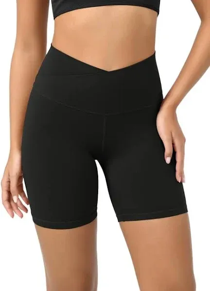  Womens Butterluxe Biker Shorts 4&#039;&#039; - High Waisted Booty Small 4 inches Black