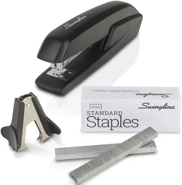 Swingline� Economy Stapler Pack, with Staples and Remover, 15-Sheet Capacity, Black SWI54551