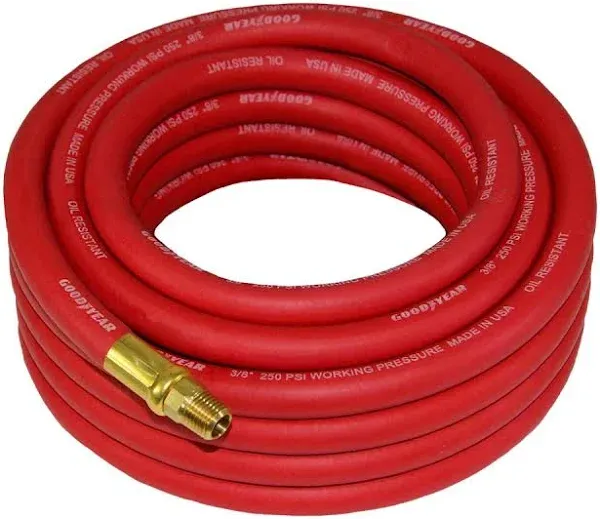 Goodyear 30 ft x 3/8" Red Rubber Air Hose