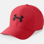 Under Armour Boy&#039;s Fitted Hat Red Size M 4-6 Years Embroidered Logo