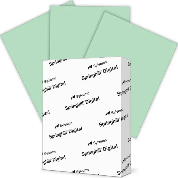 Springhill Digital Index Color Card Stock, Green, 8.5" x 11" - 250 count