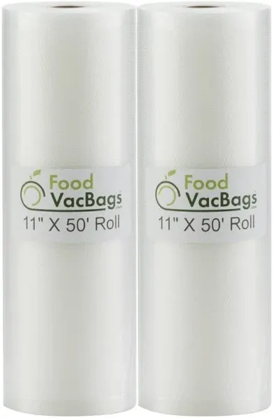 Food Vacuum Bags Vacuum Seal Rolls 2-Roll 11&#034; x 50&#039; 11&#034;Wide BPA Free (1272) T-12