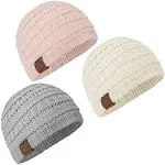 KeaBabies 3-Pack Warmzy Baby Beanies (sweet Pea)