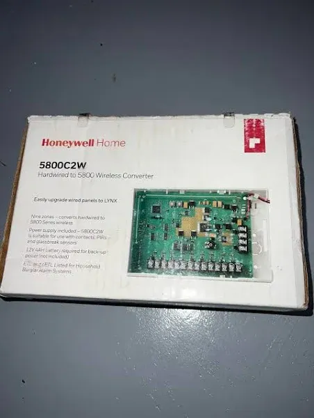 Honeywell 5800C2W Hardwired to 5800 Wireless Converter