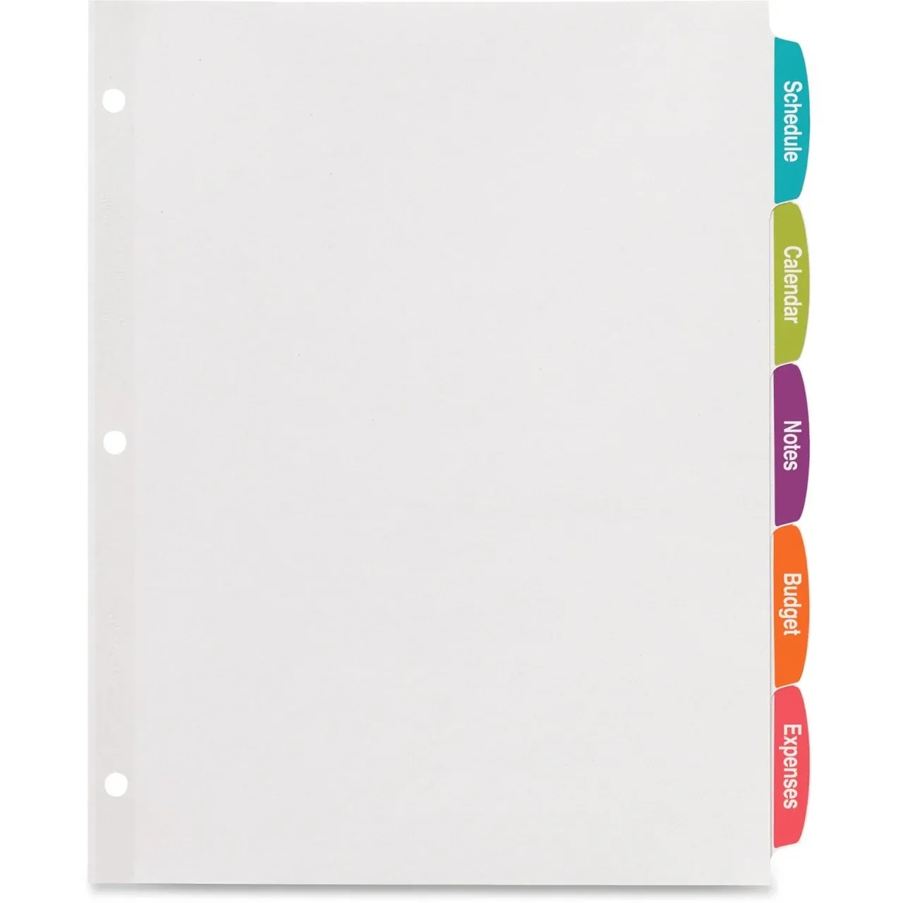 Avery® Big Tab Printable White Label Tab Dividers, 5-Tab, 11 x 8.5, White, 4 Sets (AVE14432) Pack of 6