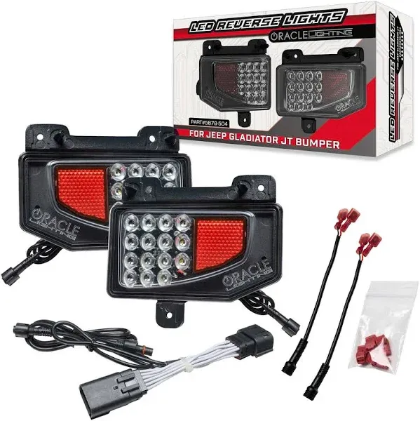 Oracle Rear Bumper LED Reverse Lights for Jeep Gladiator JT w/ Plug &amp; Play