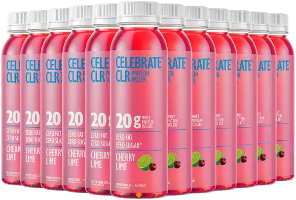 Celebrate Vitamins Celebrate CLR Whey Isolate Protein Water, Hint of Lemon - 20g Protein, Ready to Drink - Gluten Free and Sugar Free - For Post Bariatric Surgery Patients, 4 Pack