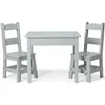 Melissa & Doug Wooden Table & Chairs - Gray