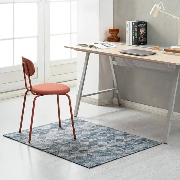 Anji Mountain Rug'd Chair Mat 36" x 48" Robin Gray & Orange / 1/4"