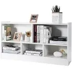 Kids 2-Shelf Bookcase 5-Cube Wood Toy Storage Cabinet Organizer White