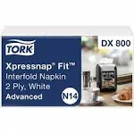 Tork - Xpressnap Fit Interfold Dispenser Napkins, 2-Ply, 6.5 x 8.39, White, 120/Pack, 36 Packs/Carton