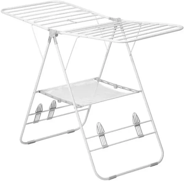 57 in. L x 37 in. H White Heavy-Duty Gullwing Portable Drying Rack