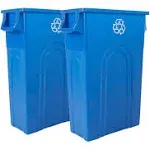 United Solutions TI0033 Highboy Recycling Container, 23 Gallon, 1-Pack, Blue