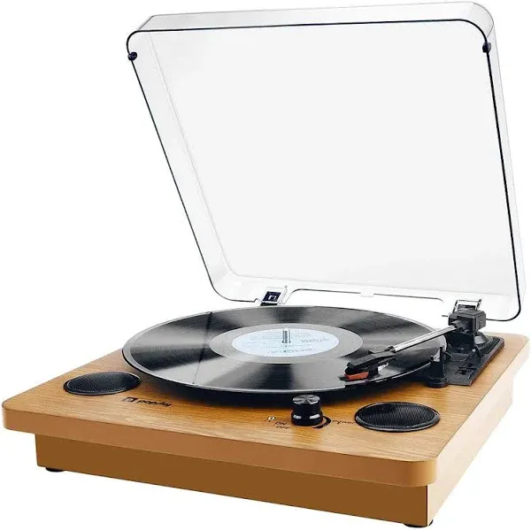 Record Player-Popsky 3-Speed Turntable Bluetooth Vinyl RecordPlayer