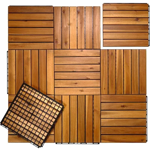 THYOI 10 Pcs Interlocking Deck Tiles