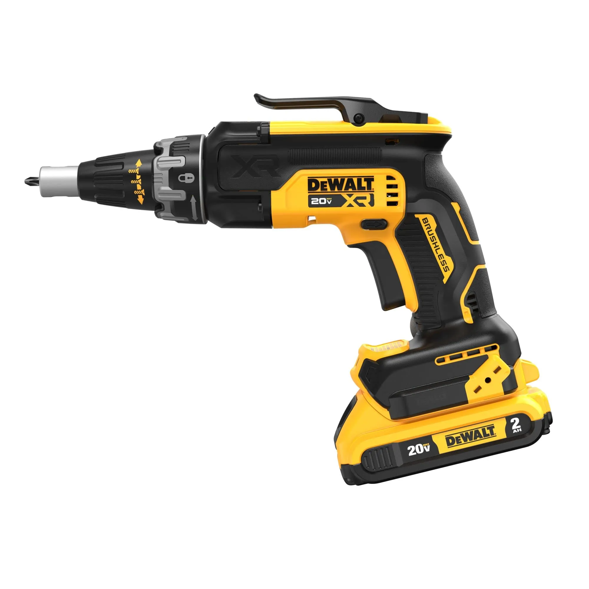 Dewalt DCF630D2 20V MAX Brushless Drywall Screwgun (2.0Ah) W/ 2 Batteries And Bag