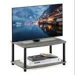 24&#034; TV Stand Small Particle Board Entertainment Media Console Table Shelf Gray