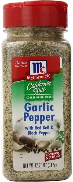 Mccormick California Style Garlic Pepper With Red Bell Black Pepper Coarse Grind Seasoning