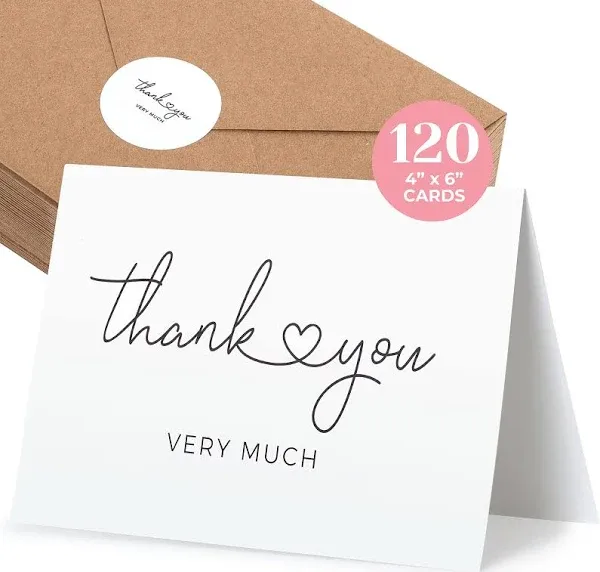 Durabasics Thank You Cards with Envelopes