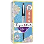 Paper Mate Flair Felt Tip Pens, Ultra Fine Point (0.4mm), Black, 12 Co